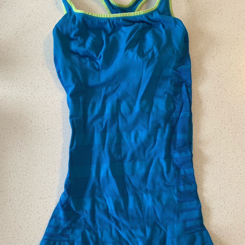 Blue workout top